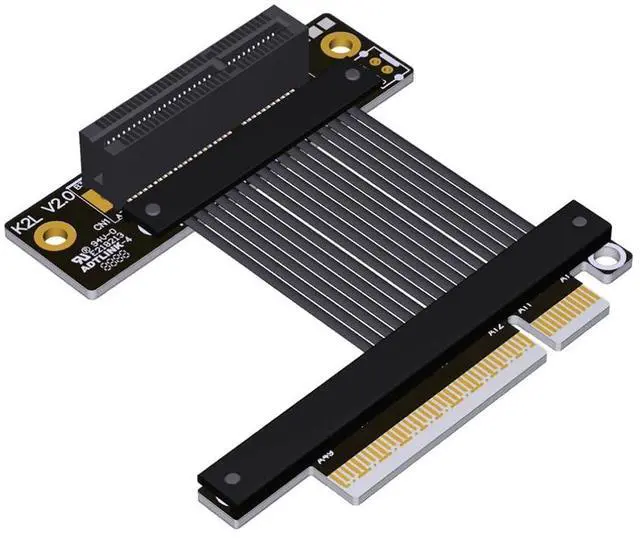 Main image of ADT-K82S PCIE5.0 x4 to x8 Extension Adapter Gen5 128Gbps High Speed Support Network Card, Hard Drive, USB Card (15CM,K82SL-BK)