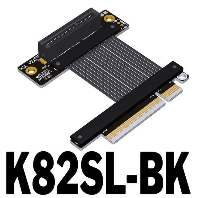 Alt view image 2 of 5 - ADT-K82S PCIE5.0 x4 to x8 Extension Adapter Gen5 128Gbps High Speed Support Network Card, Hard Drive, USB Card (15CM,K82SL-BK)