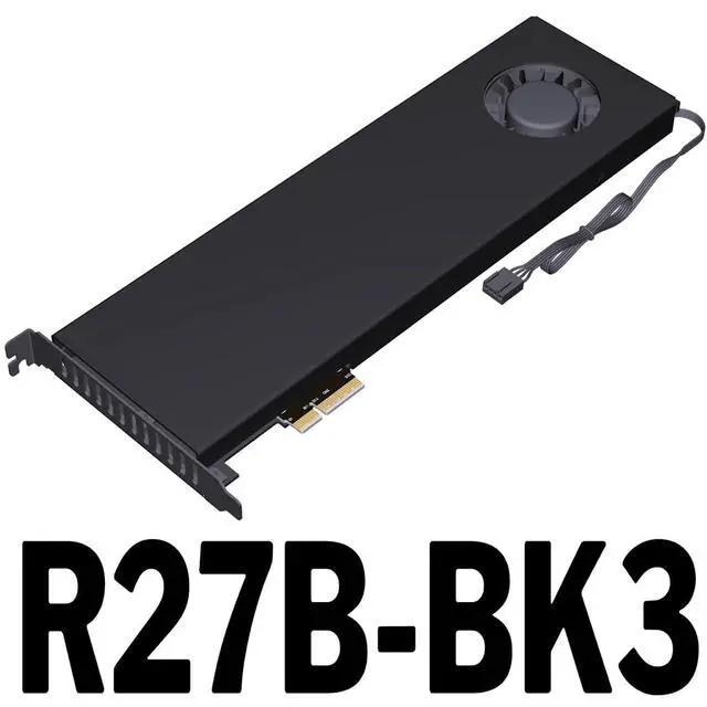 Alt view image 2 of 7 - ADT-R27 PCIe5.0 4.0 X4 to U.2/U.3/E1.S/E3.S Hard Drive Adapter Card 128Gbps/64Gbps with Enclosure Compatible with EDSFF Hard Disk Drive (R27B-BK3 PCIe4.0 for U.3)