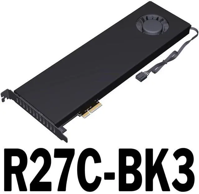 Alt view image 2 of 7 - ADT-R27 PCIe5.0 4.0 X4 to U.2/U.3/E1.S/E3.S Hard Drive Adapter Card 128Gbps/64Gbps with Enclosure Compatible with EDSFF Hard Disk Drive (R27C-BK3 PCIe5.0 for E1.S/E3.S)
