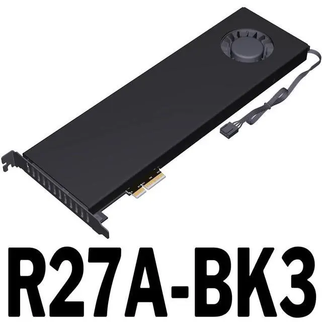 Alt view image 2 of 7 - ADT-R27 PCIe5.0 4.0 X4 to U.2/U.3/E1.S/E3.S Hard Drive Adapter Card 128Gbps/64Gbps with Enclosure Compatible with EDSFF Hard Disk Drive (R27A-BK3 PCIe4.0 for U.2)