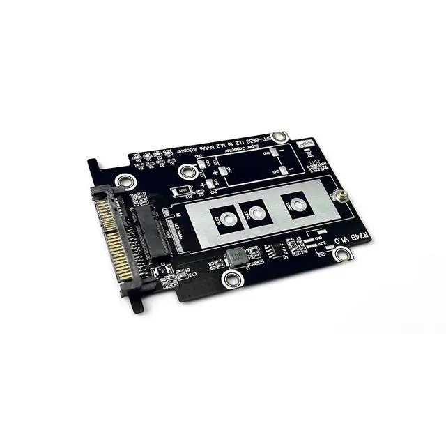 Alt view image 7 of 7 - ADT-R74 M.2 MKey NVMe to U.2/U.3 SSD Adapter Enclosure Support M2 2230/2242/2260/2280 SSD DDR4 (R74B, PCIe5.0 for U.2)