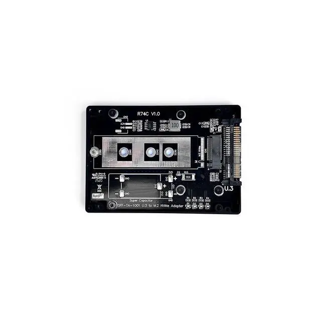 Alt view image 3 of 7 - ADT-R74 M.2 MKey NVMe to U.2/U.3 SSD Adapter Enclosure Support M2 2230/2242/2260/2280 SSD DDR4 (R74C, PCIe4.0 for U.3)