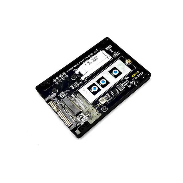 Alt view image 3 of 6 - ADT-R74 M.2 MKey NVMe to U.2/U.3 SSD Adapter Enclosure Support M2 2230/2242/2260/2280 SSD DDR4 (R74B-02F)