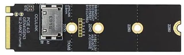 Main image of M.2 M Key to Oculink SFF-8612 Female Adapter PCIE 4.0 X4 Bridge Card Compatible with NVMe U.2 SSD Hard Drives Graphics Dock (TKM8)