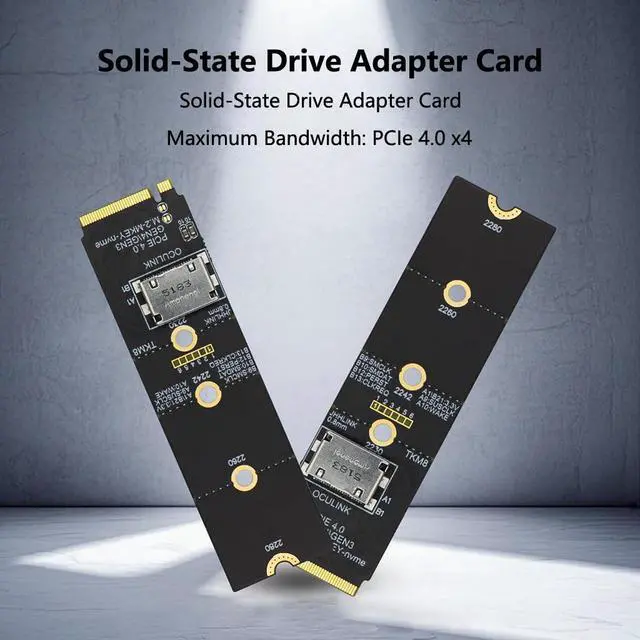 Alt view image 2 of 7 - M.2 M Key to Oculink SFF-8612 Female Adapter PCIE 4.0 X4 Bridge Card Compatible with NVMe U.2 SSD Hard Drives Graphics Dock (TKM8)