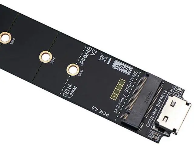 Main image of M4B Oculink SFF8612 to M.2 Mkey SSD Female Adapter Card PCIE X4 4.0 High-Speed Compatible with M.2 NVMe 2230 2242 2260 2280 SSD