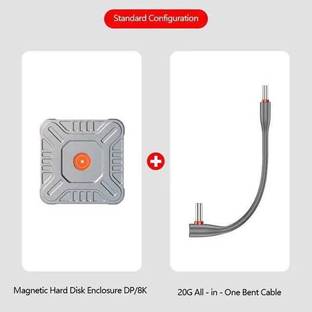 Alt view image 4 of 4 - JY-DP 8K 4TB 2230 Enclosure M.2 NVMe-Compatible Magnetic SSD Enclosure 5Gbps with USB-C Adapter