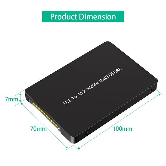 Alt view image 6 of 7 - PCIe Gen3 x4 M.2 NGFF SSD to U.2 SFF-8639 Adapter Compatible with M.2 NVMe 2.5" SSD 2280 (No Thermal Pad)