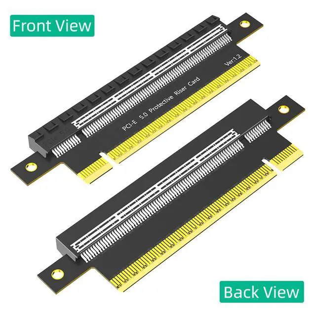 Alt view image 6 of 7 - PCI-E Express 16X to 1X 16X Extension Card Male to Female Riser Card Adapter for Graphics Card (16X to 16X PCIE5.0)