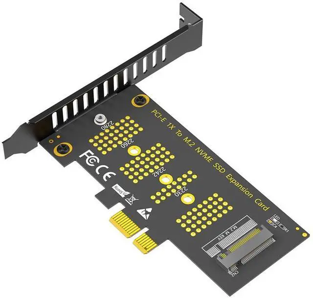 Main image of Upgarded M.2 NGFF NVMe SSD to PCI-E 3.0 1X / 4X Adapter Support for SSD 2230, 2242, 2260 and 2280 (1X)