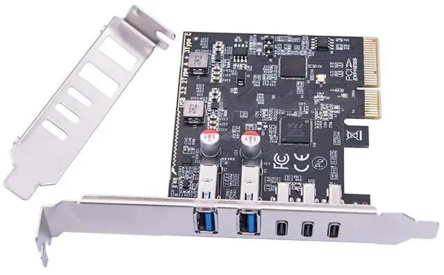 Main image of PCI-E 4X to 2Port USB-A + 3Port USB-C Expansion Card 10Gbps USB HUB Adapter USB3.2 GEN2 Multiplier MCA1225