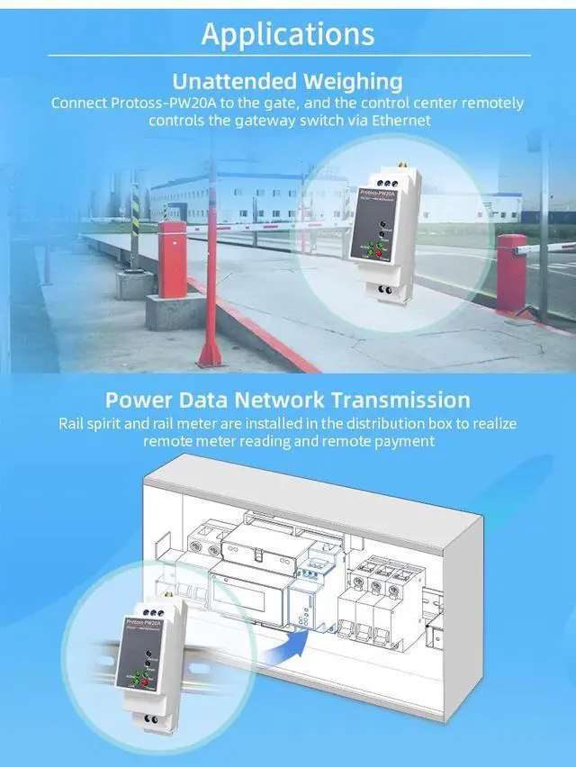 Alt view image 5 of 7 - Protoss-PW20A Serial Server RS232 to Wi-Fi Ethernet Communication Adapter Support Modbus TCP IP MQTT HTTP (H)