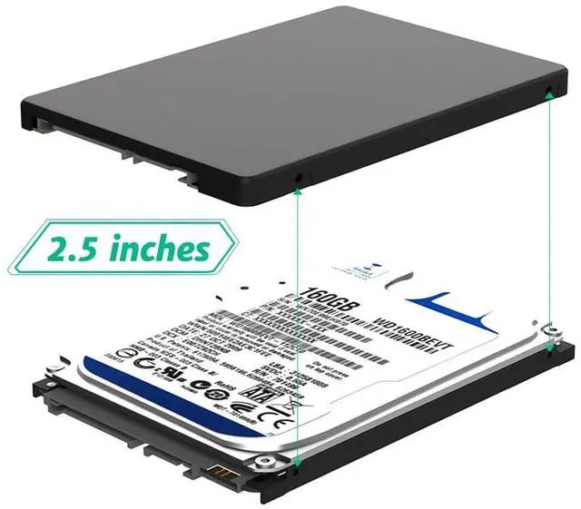 Alt view image 2 of 7 - 6Gbps M.2 NGFF Key B & mSATA SSD to 2.5 SATA3 Adapter with Plastic Enclosure Support Full Size mSATA SSD (Criss-Cross Version)