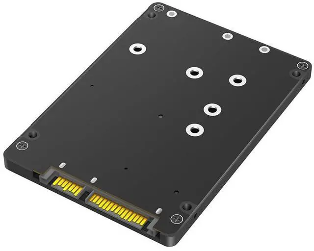 Main image of 6Gbps M.2 NGFF Key B & mSATA SSD to 2.5 SATA3 Adapter with Plastic Enclosure Support Full Size mSATA SSD (Parallel Version)