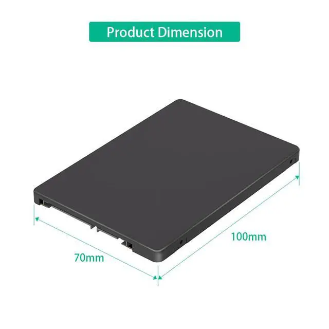 Alt view image 6 of 7 - 6Gbps M.2 NGFF Key B & mSATA SSD to 2.5 SATA3 Adapter with Plastic Enclosure Support Full Size mSATA SSD (Criss-Cross Version)