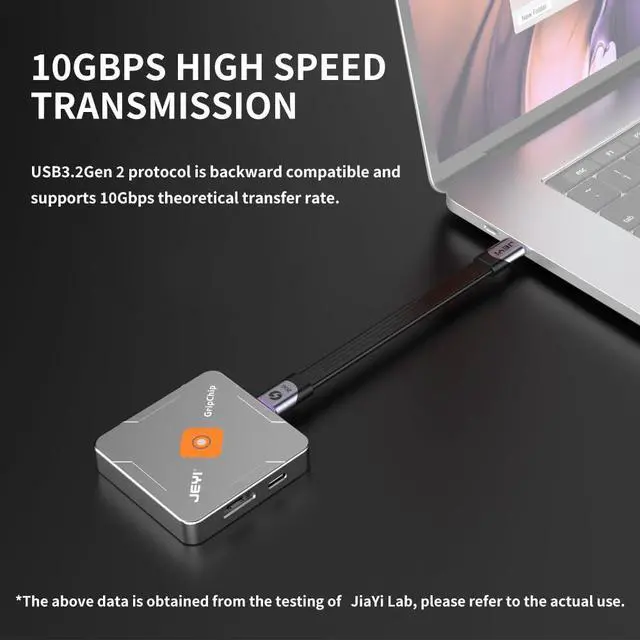 Alt view image 2 of 7 - JY-HDTV 8K 4TB M.2 2230 NVMe-Compatible Magnetic SSD Enclosure 10Gbps USB-C Adapter