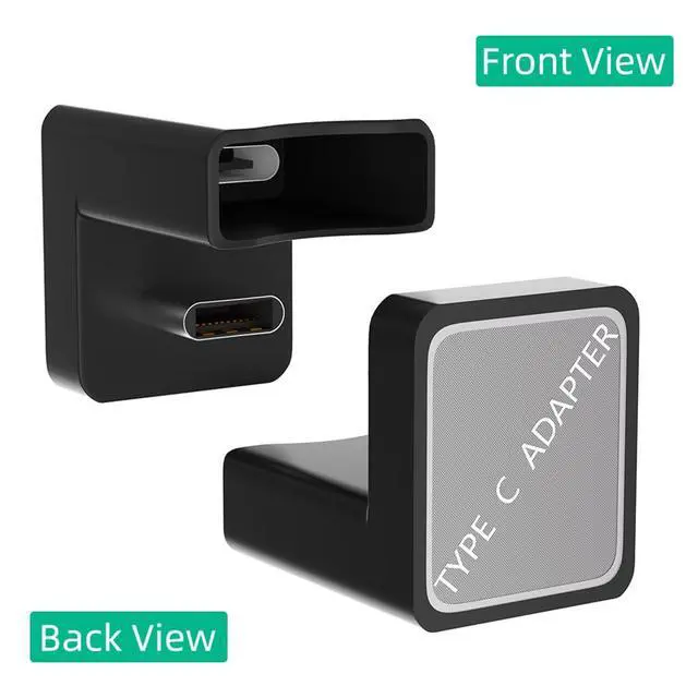 Alt view image 7 of 7 - 90 Degree USB-C Male to Female Adapter USB 3.1 Extension Connector for Laptop Tablet Mobile Phone (2Pcs)