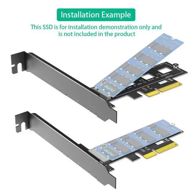 Alt view image 6 of 7 - M.2 NGFF PCI-e SSD to PCI Express 3.0 x4 Host Adapter Card Compatible with M.2 Key M PCIe NVMe or AHCI Card Type 2242 2260 2280 (Card Only)