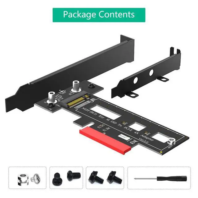 Alt view image 7 of 7 - M.2 NGFF PCI-e SSD to PCI Express 3.0 x4 Host Adapter Card Compatible with M.2 Key M PCIe NVMe or AHCI Card Type 2242 2260 2280 (Card Only)