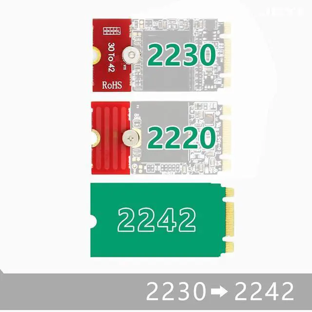 Alt view image 4 of 7 - M2 M2PLUS NGFF NVME m. 2 Extended Transfer 2230, 2242, 2260, 2280 M2 Change Long Size NVME NGFF M.2 U.2 M3 M.3 SSD
