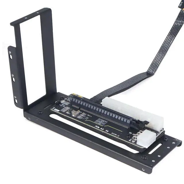 Alt view image 7 of 7 - R43SG GEN4 M.2 M-Key to PCIE X16 4.0 External Graphics Card Stand Bracket Compatible with NVME SSD NUC Host Expansion Card Graphics Dock (50cm)