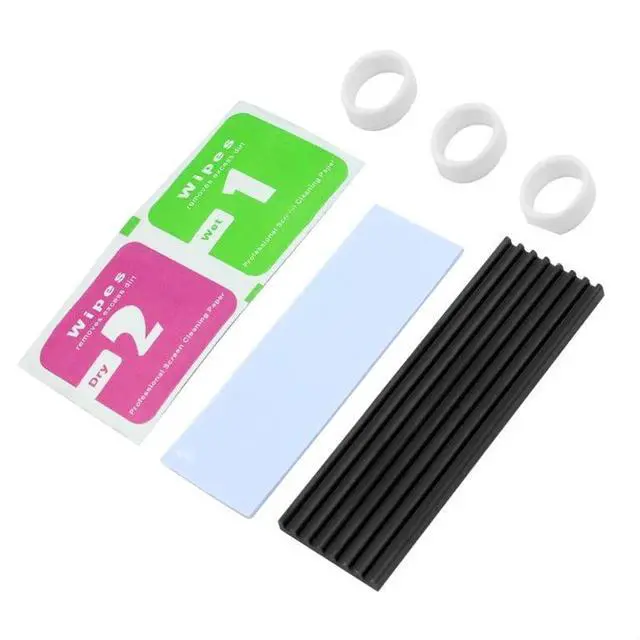 Alt view image 3 of 6 - 2/4/15pcs M.2 Solid State Hard Disk Heat Sink Aluminum for NGFF NVME PCIE 2280 SSD Solid State Drive (4pcs-Black)