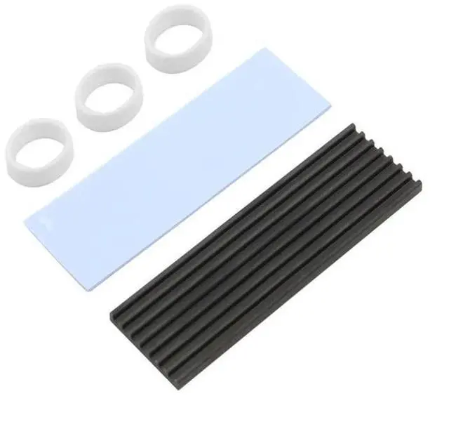 Alt view image 5 of 6 - 2/4/15pcs M.2 Solid State Hard Disk Heat Sink Aluminum for NGFF NVME PCIE 2280 SSD Solid State Drive (4pcs-Black)