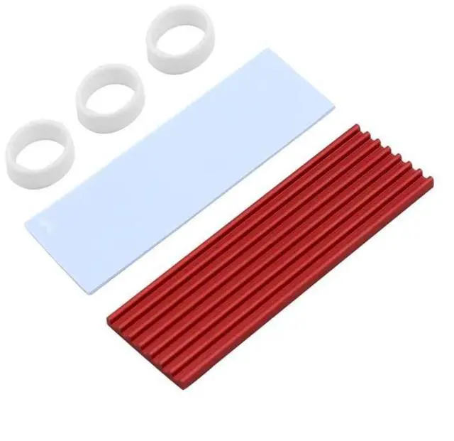 Alt view image 2 of 7 - 2/4/15pcs M.2 Solid State Hard Disk Heat Sink Aluminum for NGFF NVME PCIE 2280 SSD Solid State Drive (15pcs-Red)