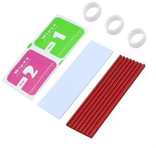 Alt view image 3 of 7 - 2/4/15pcs M.2 Solid State Hard Disk Heat Sink Aluminum for NGFF NVME PCIE 2280 SSD Solid State Drive (15pcs-Red)