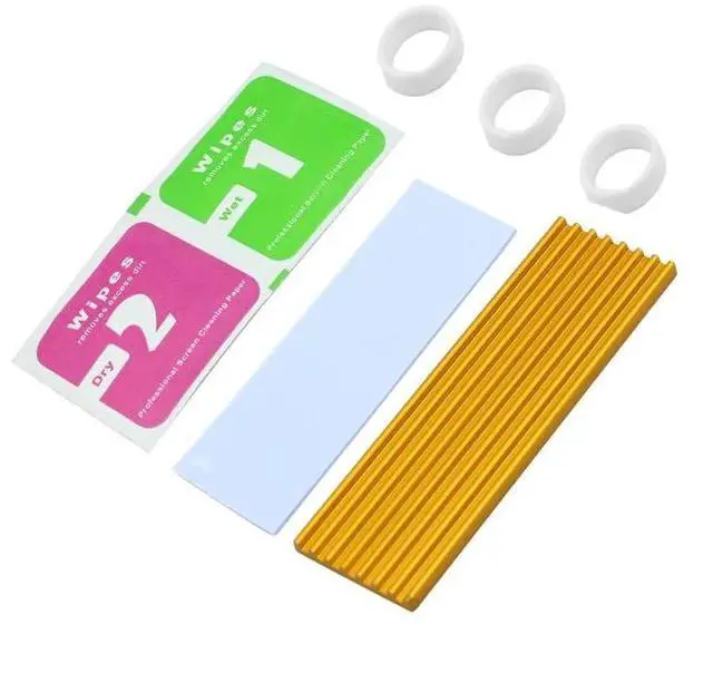 Alt view image 4 of 6 - 2/4/15pcs M.2 Solid State Hard Disk Heat Sink Aluminum for NGFF NVME PCIE 2280 SSD Solid State Drive (4pcs-Gold)