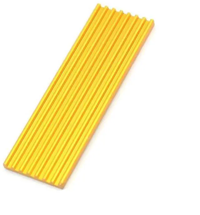 Alt view image 5 of 6 - 2/4/15pcs M.2 Solid State Hard Disk Heat Sink Aluminum for NGFF NVME PCIE 2280 SSD Solid State Drive (4pcs-Gold)