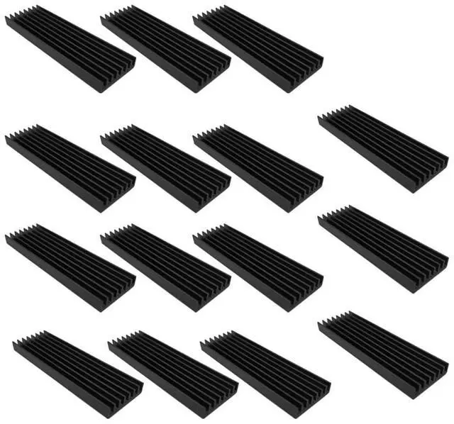 Main image of M.2 Solid State Hard Disk Heat Sink Aluminum 6mm for NGFF NVME PCIE 2280 SSD Solid State Drive (15pcs-Black)