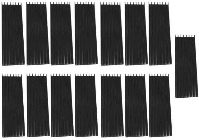 Alt view image 7 of 7 - M.2 Solid State Hard Disk Heat Sink Aluminum 6mm for NGFF NVME PCIE 2280 SSD Solid State Drive (15pcs-Black)