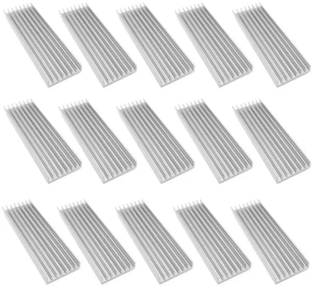 Alt view image 6 of 6 - M.2 Solid State Hard Disk Heat Sink Aluminum 6mm for NGFF NVME PCIE 2280 SSD Solid State Drive (15pcs-Silver)