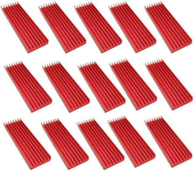 Main image of M.2 Solid State Hard Disk Heat Sink Aluminum 6mm for NGFF NVME PCIE 2280 SSD Solid State Drive (15pcs-Red)