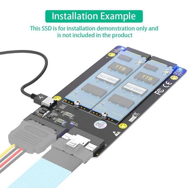 Alt view image 3 of 7 - Dual M2 NVME to Slimline SFF-8654 8X Adapter Card Support PCIe Bifurcation Motherboard X4X4X4X4 or X4X4X8