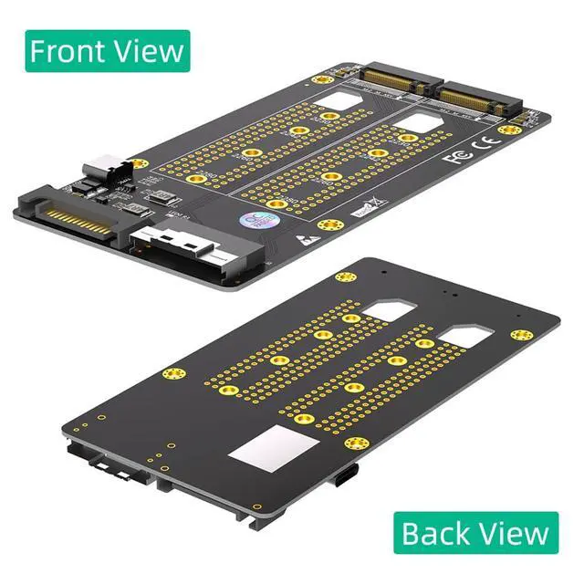 Alt view image 6 of 7 - Dual M2 NVME to Slimline SFF-8654 8X Adapter Card Support PCIe Bifurcation Motherboard X4X4X4X4 or X4X4X8