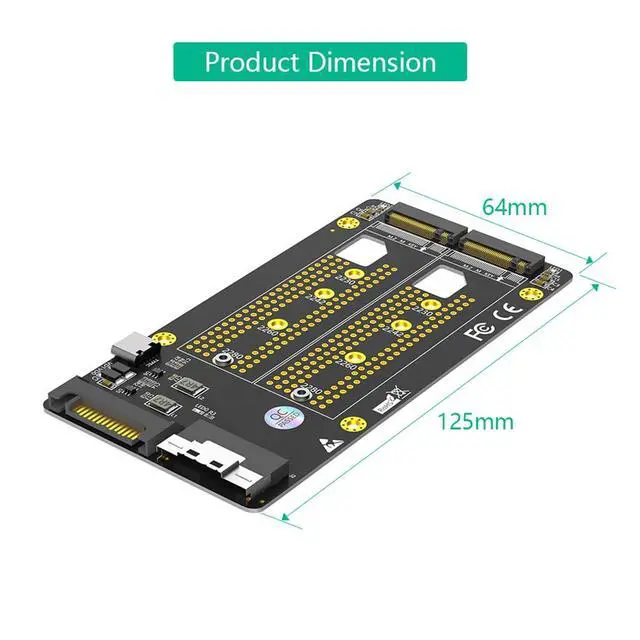 Alt view image 7 of 7 - Dual M2 NVME to Slimline SFF-8654 8X Adapter Card Support PCIe Bifurcation Motherboard X4X4X4X4 or X4X4X8
