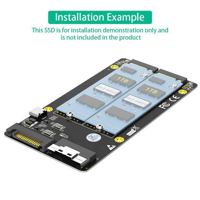 Alt view image 4 of 7 - Dual M2 NVME to Slimline SFF-8654 8X Adapter Card Support PCIe Bifurcation Motherboard X4X4X4X4 or X4X4X8