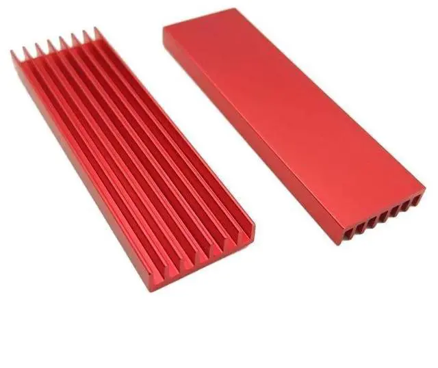 Alt view image 3 of 6 - M.2 Solid State Hard Disk Heat Sink Aluminum 6mm for NGFF NVME PCIE 2280 SSD Solid State Drive (5pcs-Red)
