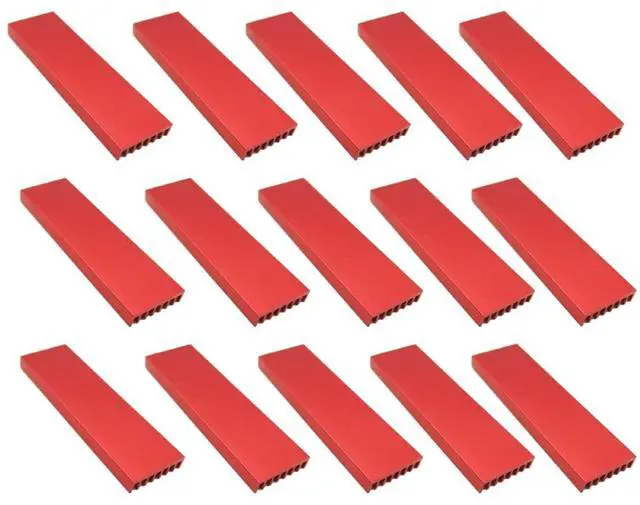 Alt view image 5 of 6 - M.2 Solid State Hard Disk Heat Sink Aluminum 6mm for NGFF NVME PCIE 2280 SSD Solid State Drive (15pcs-Red)