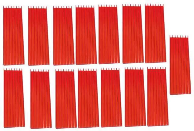 Alt view image 6 of 6 - M.2 Solid State Hard Disk Heat Sink Aluminum 6mm for NGFF NVME PCIE 2280 SSD Solid State Drive (15pcs-Red)