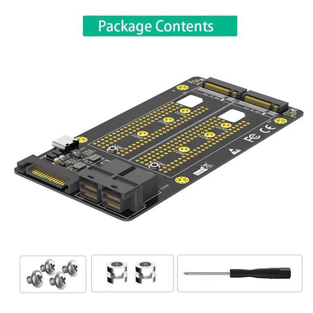 Alt view image 7 of 7 - Dual M.2 NVME to Dual SFF-8643 Adapter Card for PCI-E 2230 2242 2260 2280 SSD