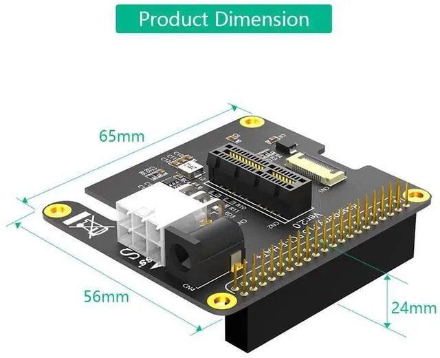 Alt view image 6 of 7 - PCI-E 3.0 X1 Adapter Card Gen3 Speed Compatible with Raspberry Pi Models That Have 40-pin GPIO Header