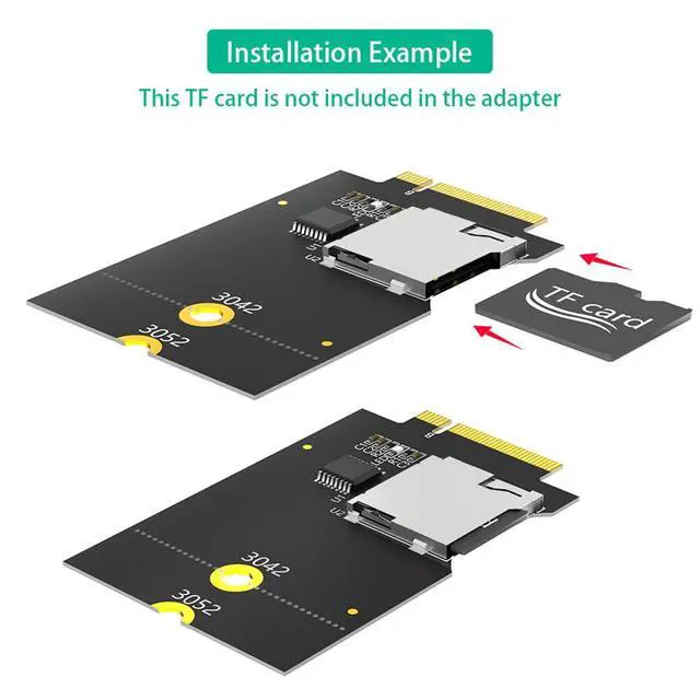 Alt view image 3 of 7 - NGFF Key B to Micro SD Adapter Card Support TF SDHC SDXC USB Bus for PC Laptop Embedded Computer