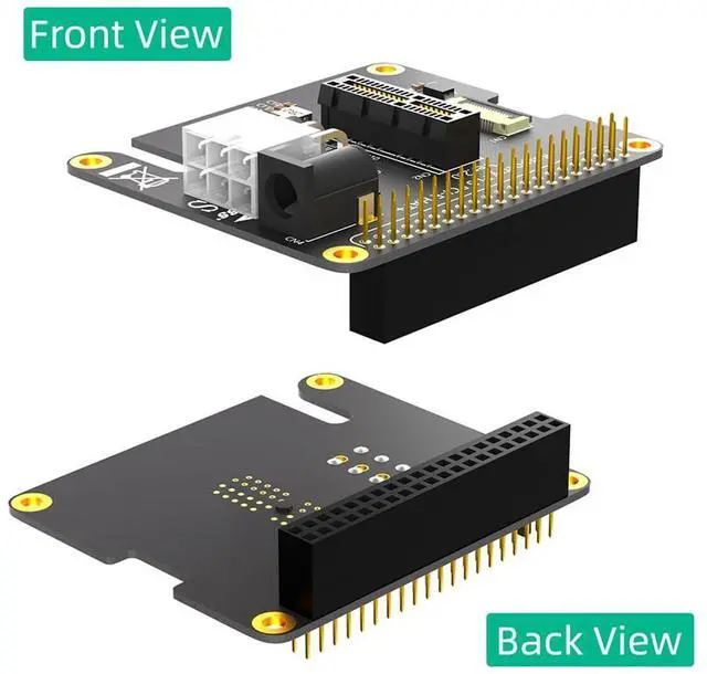 Alt view image 7 of 7 - PCI-E 3.0 X1 Adapter Card Gen3 Speed Compatible with Raspberry Pi Models That Have 40-pin GPIO Header
