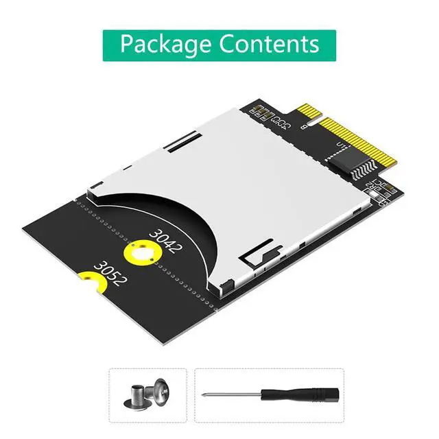Alt view image 7 of 7 - NGFF Key B to SD Adapter Card Support WAN 3042 3052 USB Bus SD Card for PC Laptop Embedded Computers