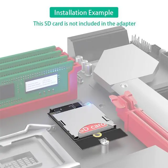 Alt view image 4 of 7 - NGFF Key B to SD Adapter Card Support WAN 3042 3052 USB Bus SD Card for PC Laptop Embedded Computers