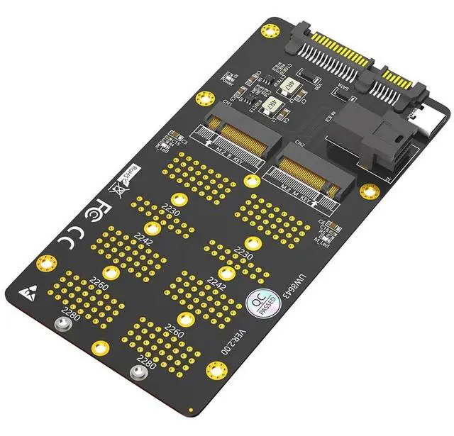 Main image of M.2 NVMe SSD/SATA-Bus SSD to SFF-8643 and SATA Adapter 2 in 1 Combo for M.2 2230 2242 2260 2280 SSD